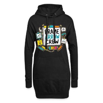 ÉQUIPE DE FRAME ARROW - Sweat-shirt à capuche long Femme - noir - Devant