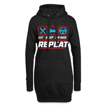 Répétition de la course Sleep Sim pour les fans de sim racing - Sweat-shirt à capuche long Femme - noir - Devant