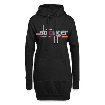 Typographie plus forte que vous ne le pensez - Sweat-shirt à capuche long Femme - noir - Devant