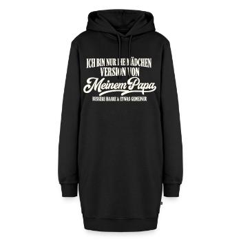 Mädchen Version Von Meinem Papa - Hoodie-Kleid - Schwarz - Vorne - AI Model Female 172 light (172cm)