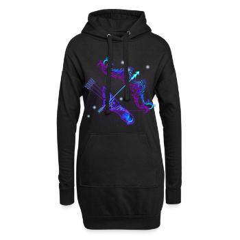 Sagittarius Sagittarius Zodiac star sign - Hoodie Dress - black - Front