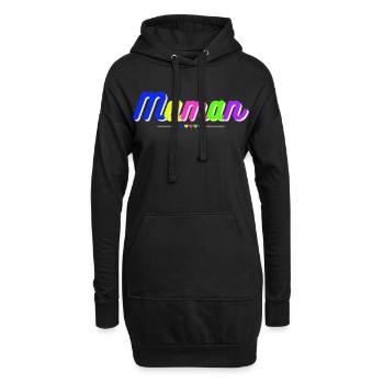 Maman coloré flashy vintage années 90. Fête mères - Sweat-shirt à capuche long Femme - noir - Devant