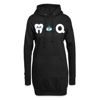 DTQ Jeu de mots français drôle design humoristique - Sweat-shirt à capuche long Femme - noir - Devant