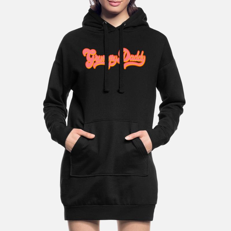 Grumpy Daddy Retro Script - Farbe "Exploitation" Hoodie-Kleid