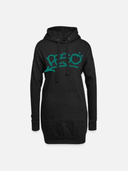 Graffiti Peso - Sweat-shirt à capuche long Femme - noir