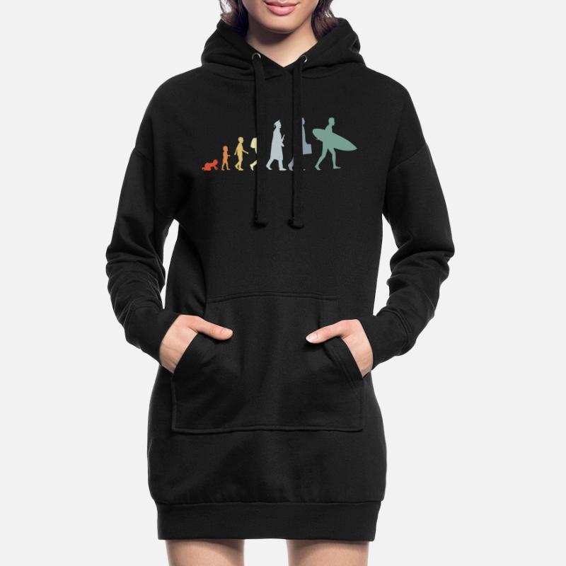 Évolution de l’enfant au surfeur Sweat-shirt à capuche long Femme