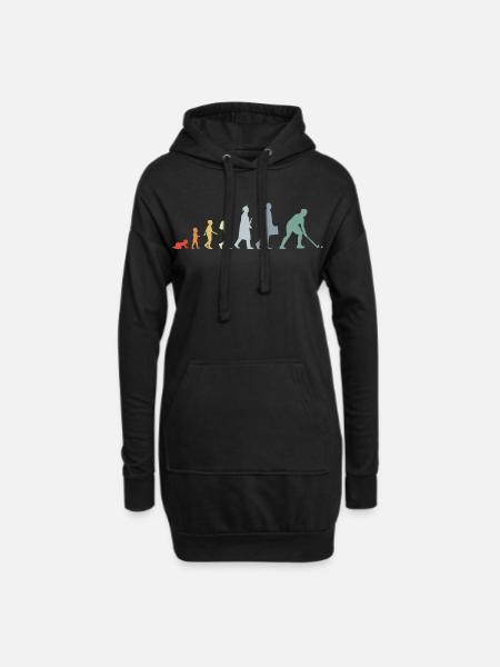 Hockey Evolution - Hoodie-Kleid - Schwarz