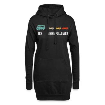Busfahrer Und Meine Follower - Hoodie-Kleid - Schwarz - Vorne