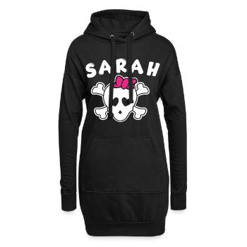 Pirate Sarah Design pour les filles et les femmes - Sweat-shirt à capuche long Femme - noir - Devant