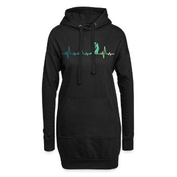 Basketball battement de coeur joueur de Basketball - Sweat-shirt à capuche long Femme - noir - Devant
