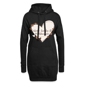 J’aime de coeur Marseille - Sweat-shirt à capuche long Femme - noir - Devant