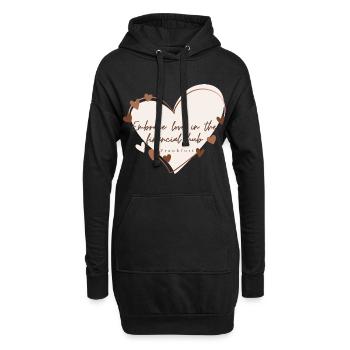 Embrassez l’amour dans le centre financier de Francfort - Sweat-shirt à capuche long Femme - noir - Devant