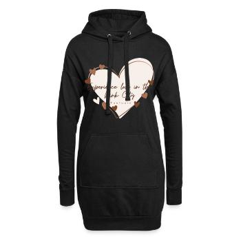 J’aime de cœur Toulouse - Sweat-shirt à capuche long Femme - noir - Devant