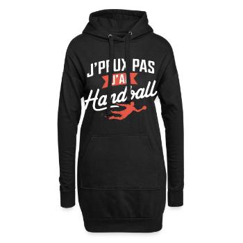 Ich kann nicht, ich habe Handball - Hoodie-Kleid - Schwarz - Vorne