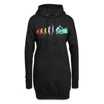 Evolution Mechaniker Humor Mechaniker Werkstatt - Hoodie-Kleid - Schwarz - Vorne