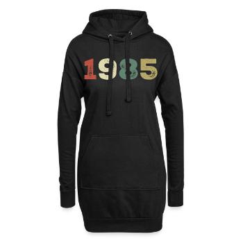 1985 Jahrgang 1985 - Hoodie-Kleid - Schwarz - Vorne