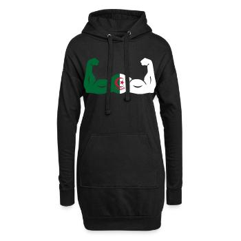 Algérie en Force - Sweat-shirt à capuche long Femme - noir - Devant