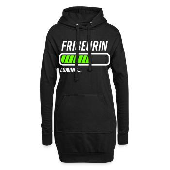 Friseurin Loading Ladebalken - Hoodie-Kleid - Schwarz - Vorne