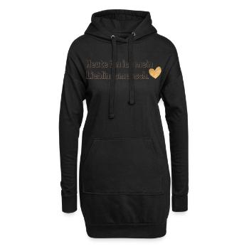 Heute bin ich mein Lieblingsmensch – Selbstliebe - Hoodie-Kleid - Schwarz - Vorne