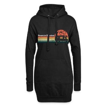 Camper im Ruhestand - Hoodie-Kleid - Schwarz - Vorne
