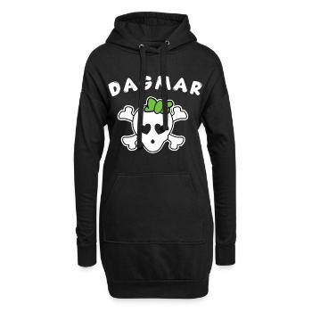 Piratin Dagmar Design für Mädchen und Frauen - Hoodie-Kleid - Schwarz - Vorne