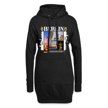 Berlin Allemagne Ville Skyline Accueil Amour - Sweat-shirt à capuche long Femme - noir - Devant