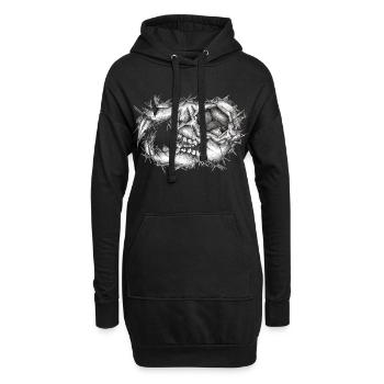 Rat I Liner - Sweat-shirt à capuche long Femme - noir - Devant