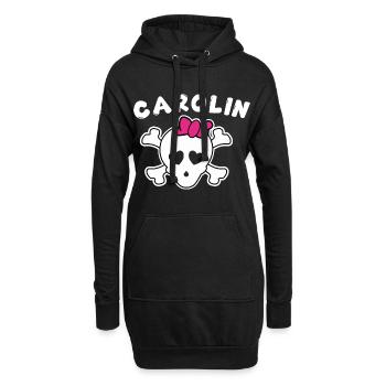 Pirate Carolin Design pour les filles et les femmes - Sweat-shirt à capuche long Femme - noir - Devant
