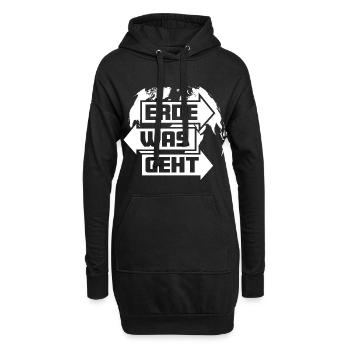 Erde was geht Klimaschutz Umweltschutz Greta Cool - Hoodie-Kleid - Schwarz - Vorne