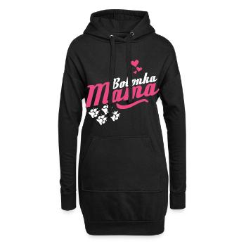 Bolonka Zwetna Mama Pink für Frauchen - Hoodie-Kleid - Schwarz - Vorne