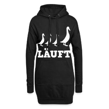 Laufente Laufentenzüchter Laufentenstall Enten - Hoodie-Kleid - Schwarz - Vorne