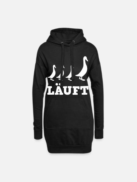 Laufente Laufentenzüchter Laufentenstall Enten - Hoodie-Kleid - Schwarz
