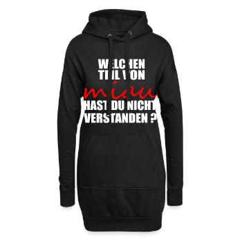 Welchen teil von miau hast du nicht verstanden - Hoodie-Kleid - Schwarz - Vorne