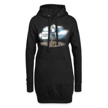 Möwe - Hoodie-Kleid - Schwarz - Vorne
