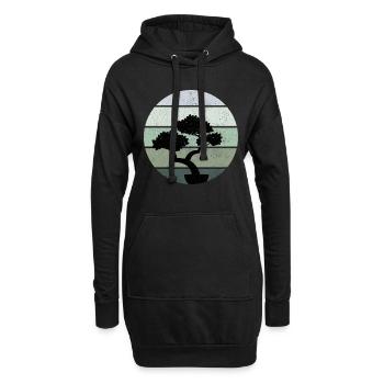 Bonsai Baum Japanische Tradition Pazifischer Ozean - Hoodie-Kleid - Schwarz - Vorne