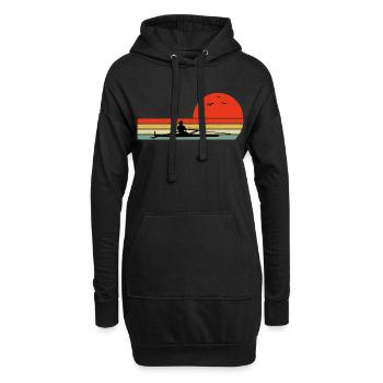 Vintage Retro Crew Ruderer Team Boot Ruderer - Hoodie-Kleid - Schwarz - Vorne