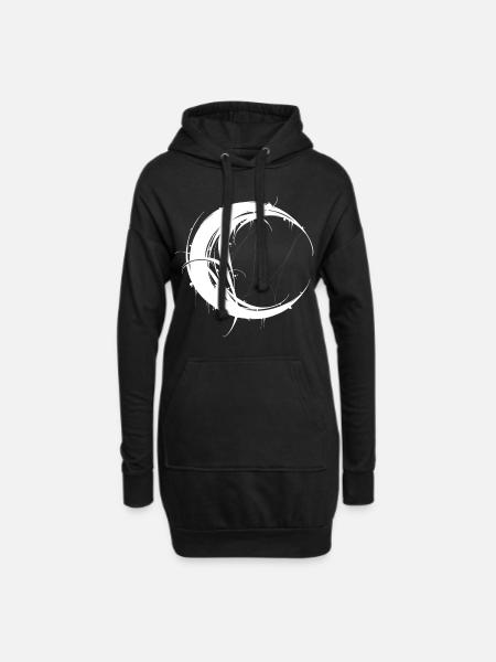 Moon - Hoodie-Kleid - Schwarz