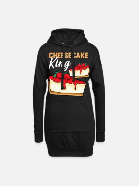 Käsekuchen König - Hoodie-Kleid - Schwarz