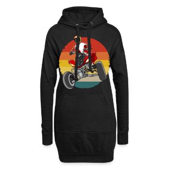 Motard tout-terrain Quad Vintage Quad Rider - Sweat-shirt à capuche long Femme - noir - Devant