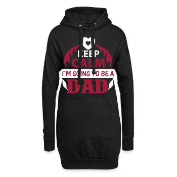 KEEP CLAM I M GOING TO BE DAD - Hoodie-Kleid - Schwarz - Vorne