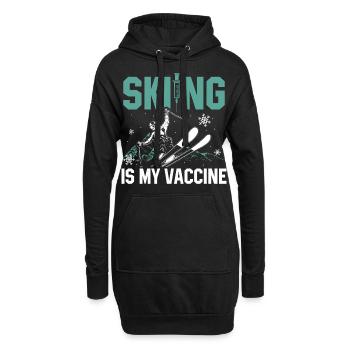 Après-ski - Sweat-shirt à capuche long Femme - noir - Devant