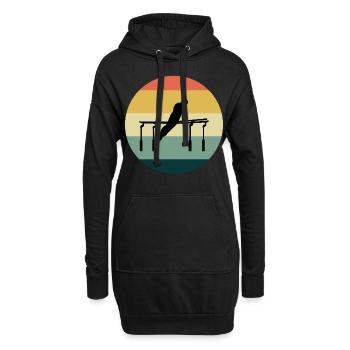 Kunstturnen Parallelbarren Turner Vintage - Hoodie-Kleid - Schwarz - Vorne