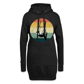 Trapèze statique Circus Gymnastique Vintage - Sweat-shirt à capuche long Femme - noir - Devant