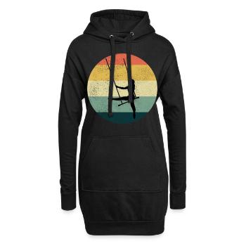 Flying Trapeze Artist Circus Gymnastics Vintage - Hoodie Dress - black - Front
