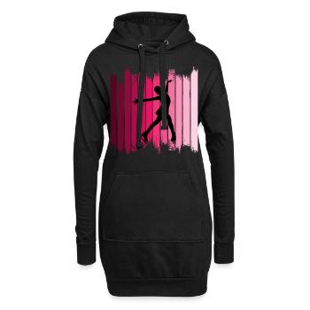 Eiskunstlauf Eiskunstlauf Schlittschuh Tanz Tänzerin Mama - Hoodie-Kleid - Schwarz - Vorne