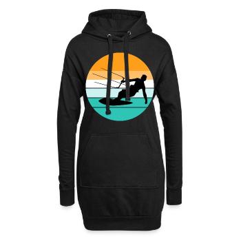 Kiteboarding Kiteboarder Kitesurfing Kitesurf - Sweat-shirt à capuche long Femme - noir - Devant