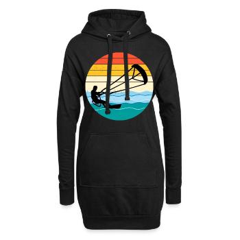 Kitesurf Kitesurf Kitesurf Vintage Rétro - Sweat-shirt à capuche long Femme - noir - Devant