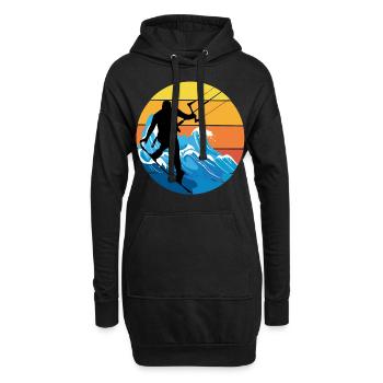 Kitesurf Kitesurf Kitesurf Vintage Rétro - Sweat-shirt à capuche long Femme - noir - Devant
