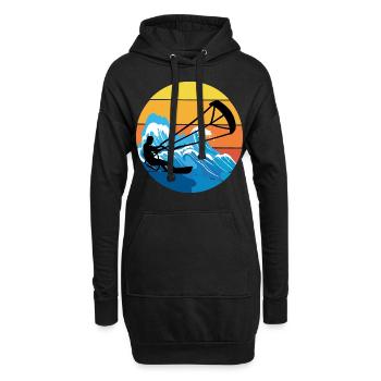 Kitesurf Kitesurf Kitesurf Vintage Rétro - Sweat-shirt à capuche long Femme - noir - Devant