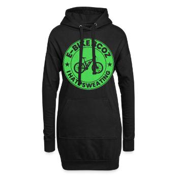 E-Bike Electric-Bike E-Cycliste Cycliste Cycliste Rider - Sweat-shirt à capuche long Femme - noir - Devant